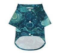 Swirl Bubbles Classic Dog Clothes Cat Shirt Puppy Costume Button Tshirt Summer