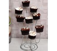 Swirl Chrome 9 Cup Cake Stand | Chrome Swirl