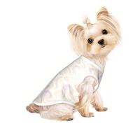 Swirl Cream Print Pet Vest For Small Pets | Soft Breathable Sleeveless Top With Tiny Floral Design. Upload Your Own Pattern