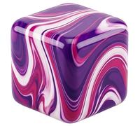 Swirl Cube Stress Relief Ball Novelty Squeeze Sensory Fidget Toy for Anxiety Physio Therapy ADHD Gift for Kids Boy Girl Birthday Present for Adults Men Women Christmas Stocking Filler (Purple)