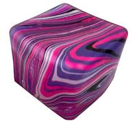 Swirl Cube Stress Relief Ball Novelty Squeeze Sensory Fidget Toy for Anxiety Physio Therapy ADHD Gift for Kids Boy Girl Birthday Present for Adults Men Women Christmas Stocking Filler (Dark Purple)