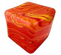 Swirl Cube Stress Relief Ball Novelty Squeeze Sensory Fidget Toy for Anxiety Physio Therapy ADHD Gift for Kids Boy Girl Birthday Present for Adults Men Women Christmas Stocking Filler (Orange)