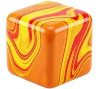 Swirl Cube Stress Relief Ball Novelty Squeeze Sensory Fidget Toy for Anxiety Physio Therapy ADHD Gift for Kids Boy Girl Birthday Present for Adults Men Women Christmas Stocking Filler (Yellow)