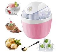 Swirl Cup Ice Cream Maker, 15-Min Quick Electric Personal Machine,Small Home Mini Swirly Cup Ice Cream Maker, One-Touch Diy, for Homemade Frozen Yogurt, Sorbet and Gelato (Pink-B)