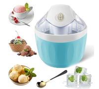 Swirl Cup Ice Cream Maker, 15-Min Quick Electric Personal Machine,Small Home Mini Swirly Cup Ice Cream Maker, One-Touch Diy, for Homemade Frozen Yogurt, Sorbet and Gelato (Blue-B)