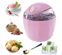 Swirl Cup Ice Cream Maker, 15-Min Quick Electric Personal Machine,Small Home Mini Swirly Cup Ice Cream Maker, One-Touch Diy, for Homemade Frozen Yogurt, Sorbet and Gelato (Pink-A)