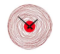 Swirl Design Wall Clock, Red