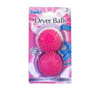 Swirl Fabric Softening Tumble Dryer Balls - Pink - 2 Pack