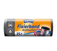 Swirl-fixierband, Trash Bags, 1 roll, Anthracite, Black, 35 Liter (65 x 63 cm)