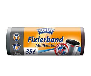 Swirl-fixierband, Trash Bags, 1 roll, Anthracite, Black, 35 Liter (65 x 63 cm)