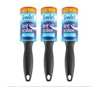 Swirl Lint Roller for Clothes, Lint Rollers for Pet Hair, Remover Roller, Extra Sticky Roller for Clothes, Carpet, Sofa, Furniture, Lint Remover Brush, 100 Sheets Pack of 3