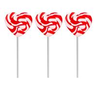 Swirl Lollipop Heart Design, Party Bag Fillers, Individually Wrapped (24-Pack, Red & White Heart Lollipops)