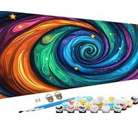 Swirl Paint by Numbers for Adults Beginner,Adult Paint by Numbers Abstract Large 50 x 100 CM,DIY Adult Crafts Canvas Oil Painting Kit with Acrylic Paints 3 Brushes,Room Decor,Without Frame Z-186