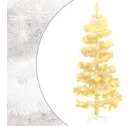 Swirl Pre-Lit Christmas Tree, White, 180 cm PVC, 160 Warm White LED Lights, 8 Effects, Stable Steel Stand, 720 Tips, USB Powered, for Festive Holiday Home Decor