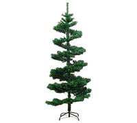 Swirl Pre Lit Christmas Tree with PVC Tips, LED Lights, Stable Pot for Magical Holiday Ambience (150 x 80 cm)