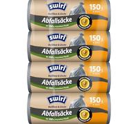 Swirl Rubbish Sack 150 L (4 x 8 Bags), Bin Bags without Closure, Particularly Durable and Tear-Resistant for Waste from Home and Garden