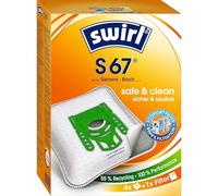 Swirl S 67 Vacuum Cleaner Bags Ideal For Pet Owners, For Siemens, Bosch Vacuum Cleaners, Pack of 4 Bags + 1 Anti-Allergen Filter