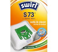 Swirl S 73 Vacuum Cleaner Bags, For Bosch and Siemens Vacuum Cleaners, Pack of 10 Bags + 2 Anti-Allergen Filters