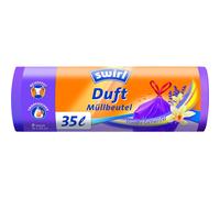 Swirl Scented Trash Bags Vanilla Lavender 30 Liters 9 Bags 7 Pack