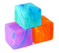 Swirl Stress Cube Squishy Toys 3-Pack - High-Density Malt Sugar Filled Sensory Toys, Slow-Rising Anxiety Relief for Kids/Teens/Adults, ADHD Fidget Toys