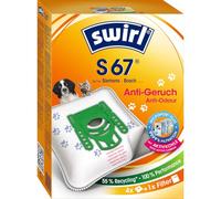 Swirl Swirl S 67 MicroPor Plus Vacuum Cleaner Bags for Bosch, Lockable Holding Plate, 4 bags + 1 filter,