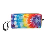 Swirl Tie Dye Makeup Bag Water Resistant Travel Toiletry Organizer for Women Men Boho Cosmetic Storage Pouch with Zipper Portable Small Tool Bag