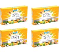 SWIRL Tropical Tumble Dryer Sheets 35 Sheets Pack (Pack of 4) | Fabric Softener Dryer Sheets | Anti-Static Laundry Freshener | Long-Lasting Tropical Fragrance | 140 Dryer Sheets