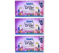 Swirl Tumble Dryer Sheet Spring Fresh Scent 35 Sheets X 3