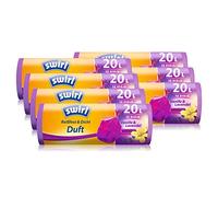 Swirl Vanilla Lavender Scented Trash Bags, 20L, Pack of 7 (84 Count)