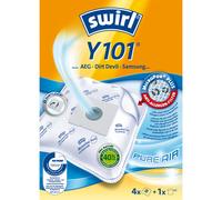 Swirl Y 101 AirSpace Vacuum Cleaner Bags for AEG Vacuum Cleaners, Highly Absorbent, Mounting Plate, 4 Bags + 1 Filter