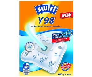 Swirl Y98 4x microfiber bags for vacuum cleaner Severin BR7 Tristar VC100 Simac