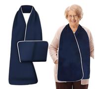 SwirlColor Adult Bib Scarf, Reversible And Reusable Adult Bibs for Elderly Washable Microsuede Material Clothing Protector Dignified Dining Adult Bib for Elderly Senior Women Men