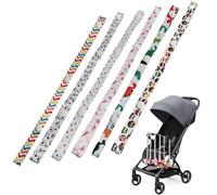 SwirlColor Baby Toy Straps for Pushchair, 6 Styles Adjustable Cute Practical Stroller Straps Pram Toy Strap for Baby Strollers Cribs High Chairs Toys Baby Bottles