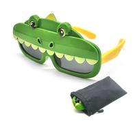 SwirlColor Boys Sunglasses, Cute Dinosaur Kids Sunglasses Polarized for Boys Aged 6-10, with Bag