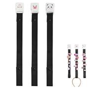 SwirlColor Hair Accessories Organizer, 3 pcs White Cute Animal Pattern Hair Accessories Storage No Damage Wall Headband Holder for Hair Clip Hair Tie