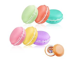 SwirlColor Mini Macaroon Storage Boxes Multiuse Macaroon Container Cute Storage Box Organizer for Jewelry Pill Storage 6 Pcs - Random Color