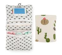 SwirlColor Nappy Bag Organiser, Portable and Reusable Nappy Pouch for Mom Diaper Bag Organiser for Diapers Wet Wipes (Cactus)