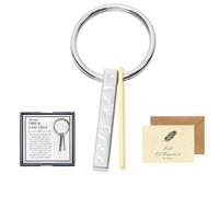 SwirlColor Through Thick and Thin Keyring, Creative Best Friend Keyring Inspirational Friendship Keyring with Card and Box Birthday Gift for True Friendship and Love