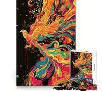 Swirling Colour Phoenix 1000 Piece Jigsaws for Teenagers Puzzle Strong Logic Toy Relaxed Mind Clear Edge Bday Surprise (38x26cm)