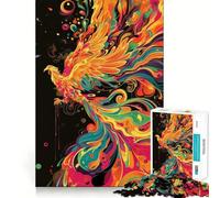 Swirling Colour Phoenix Teenagers 1000 Piece Jigsaw Puzzle Think Smart Toy Bonding Time Smooth Cut Santa Wish List (38x52cm)