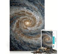 Swirling Galaxy Digital Art Jigsaw Puzzles 1000 Pieces for Teenagers Strong Logic Toy Home Activity Clear Edge Cherished Gift (50x75cm)