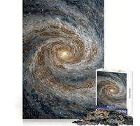 Swirling Galaxy Digital Art Jigsaw Puzzles for Teenagers 1000 Pieces Raise Memory Slow Enjoy Clean Edge (38x52cm)