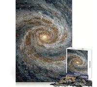 Swirling Galaxy Digital Art Teenager Jigsaw Puzzles 1000 Pieces Memory Boost Home Activity Pattern Assembly Perfect Present (38x26cm)