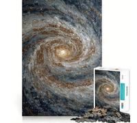 Swirling Galaxy Digital Art Teenager Jigsaw Puzzles 1000 Pieces Memory Boost Home Activity Pattern Assembly Perfect Present (38x26cm)