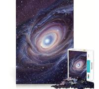 Swirling Galaxy with Starry Background Jigsaw Puzzles 1000 Pieces for Adults Think Smart Toy Indoor Play Accurate Cut Lovely Gift (38x52cm)