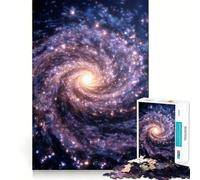 Swirling Galaxy with Stars And Light Jigsaw Puzzle for Adults 1000 Pieces Think Smart Toy Home Enjoy Accurate Cut Wall Art Decor (50x75cm)