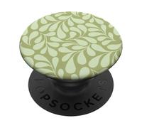 Swirling Leaves Sage Green Modern Pattern PopSockets Adhesive PopGrip