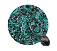 Swirling Octopus Tentacles Mouse Pad Waterproof Non-Slip Rubber Base Round Mouse Mat Gaming Mousepad