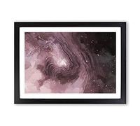 Swirling Passions in Abstract Framed Print | A2 Black Framed Wall Art | Ready to Hang | Abstract Fantasy Picture | Living Room Bedroom Lounge Office