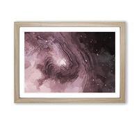 Swirling Passions in Abstract Framed Print | A2 Oak Framed Wall Art | Ready to Hang | Abstract Fantasy Picture | Living Room Bedroom Lounge Office